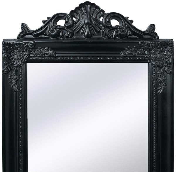 Zrkadlo Voľne stojace zrkadlo barokový štýl 160 × 40 cm čierne ...