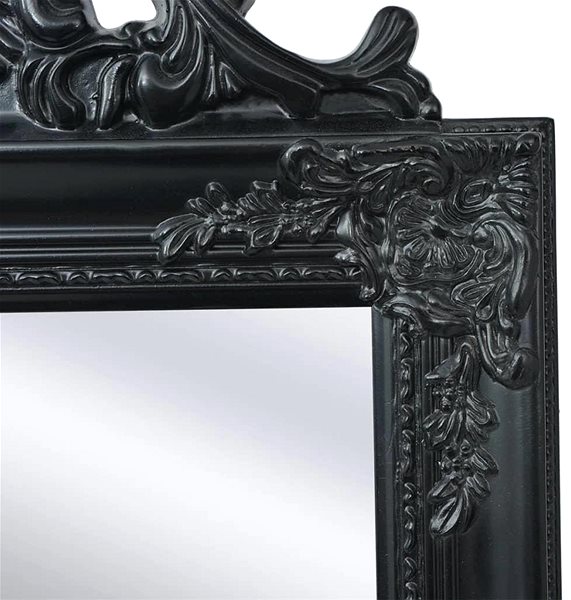 Zrkadlo Voľne stojace zrkadlo barokový štýl 160 × 40 cm čierne ...