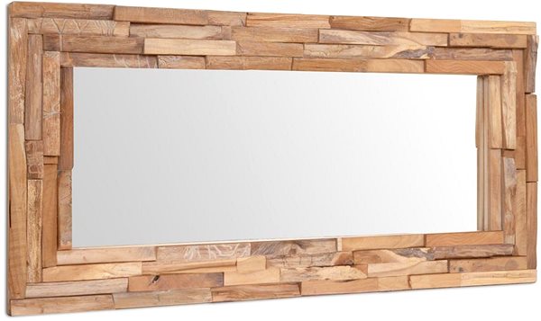 Zrkadlo Dekoratívne zrkadlo teak 120 × 60 cm obdĺžnikové ...