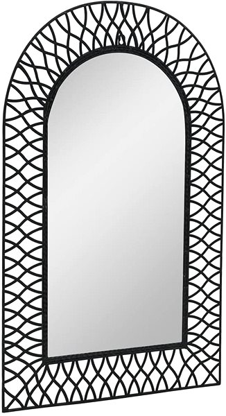 Zrkadlo Nástenné zrkadlo oblúkové 50 × 80 cm čierne ...