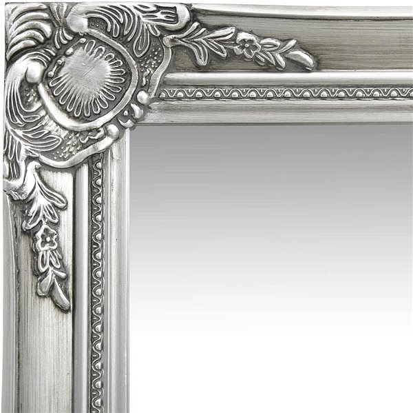 Zrkadlo Nástenné zrkadlo barokový štýl 40 × 40 cm strieborné ...