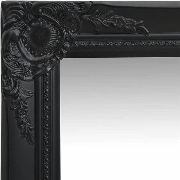 Zrkadlo Nástenné zrkadlo barokový štýl 50 × 50 cm čierne ...