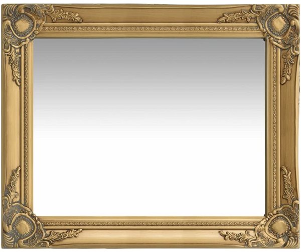 Zrkadlo Nástenné zrkadlo barokový štýl 50 × 60 cm zlaté ...