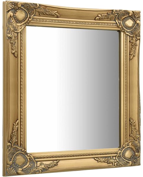 Zrkadlo Nástenné zrkadlo barokový štýl 50 × 60 cm zlaté ...