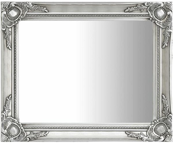 Zrkadlo Nástenné zrkadlo barokový štýl 50 × 60 cm strieborné ...
