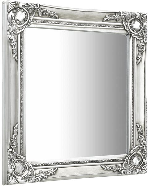 Zrkadlo Nástenné zrkadlo barokový štýl 50 × 60 cm strieborné ...