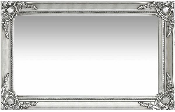 Zrkadlo Nástenné zrkadlo barokový štýl 50 × 80 cm strieborné ...