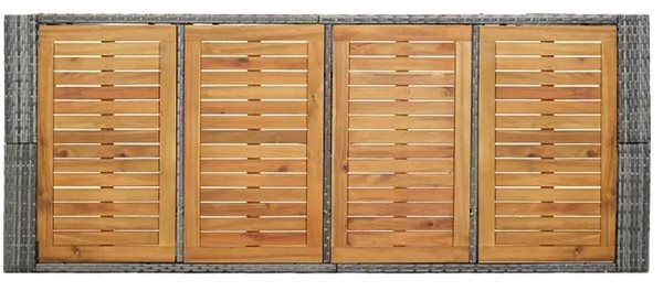 Záhradný nábytok 9-dielny záhradný barový set polyratan a akáciové drevo sivý 49567 49567 Vlastnosti/technológia