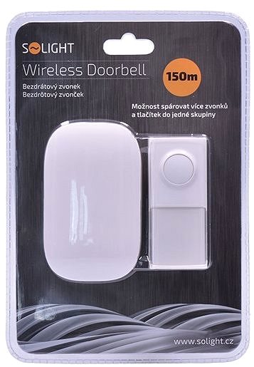Doorbell Solight Wireless Doorbell, Socket, 150m, White, Learning Code (1L43) Packaging/box