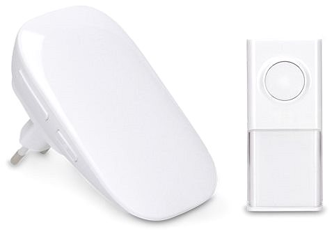 Doorbell Solight Wireless Doorbell, Socket, 150m, White, Learning Code (1L43) Lateral view