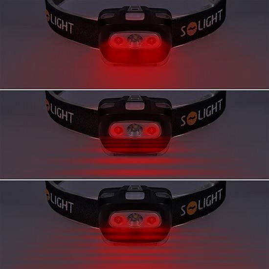 Fejlámpa Solight LED fejlámpa 3W + piros fény 3x AAA Jellemzők/technológia