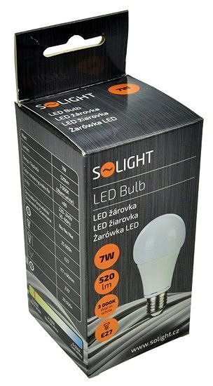 LED-Birne Solight LED Birne E27 7 Watt - 3000 K Verpackung/Box