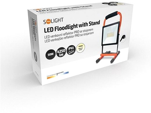 LED Reflector Solight LED Spotlight PRO with Folding Stand ...