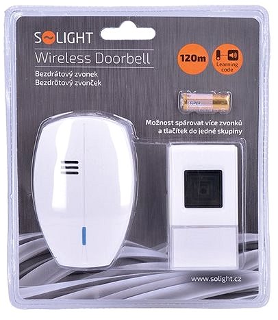 Doorbell Solight Wireless Doorbell, for Socket, 120m. Packaging/box