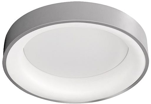 Deckenleuchte Solight LED Deckenleuchte rund - Treviso - 48 Watt - 2880 lm - dimmbar - fernbedienbar - grau Seitlicher Anblick