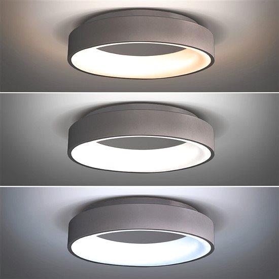 Deckenleuchte Solight LED Deckenleuchte rund - Treviso - 48 Watt - 2880 lm - dimmbar - fernbedienbar - grau Mermale/Technologie