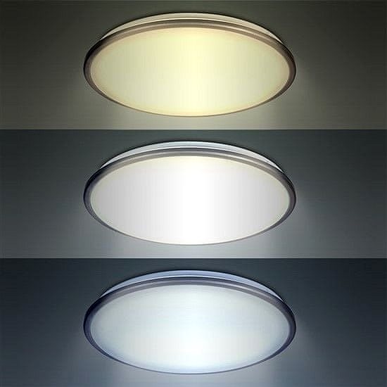 Ceiling Light Solight LED Ceiling Light, Silver, Round, 24W, 1800lm, Dimmable, Remote Control Features/technology