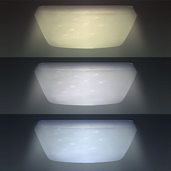 Ceiling Light Solight LED Ceiling Light, Star, Square, 24W, 1440lm, Remote Control Features/technology