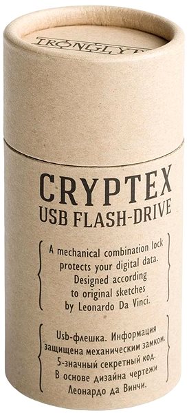 Flash Drive IRONGLYPH Cryptex 64GB, Antique Gold Packaging/box