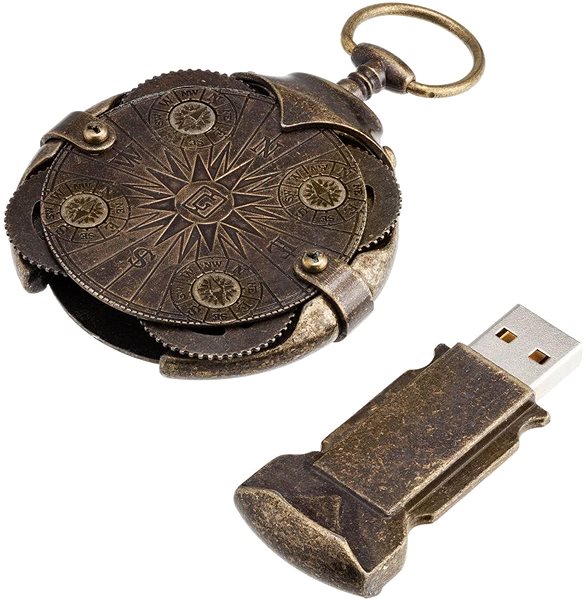 USB kľúč IRONGLYPH Compass 16 GB, starožitné zlato Vlastnosti/technológia