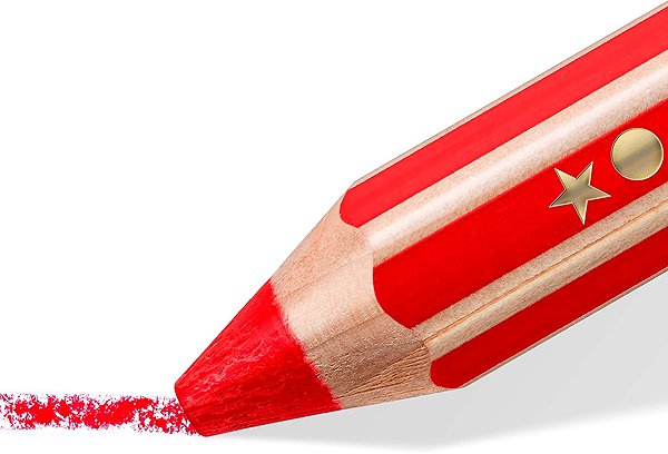 Coloured Pencils STAEDTLER Noris junior jumbo 3 in 1 - 5 colours with pencil and pencil sharpener ...