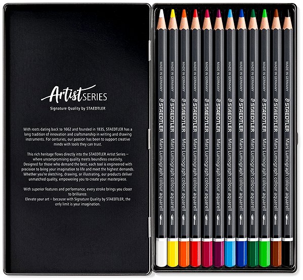 Coloured Pencils STAEDTLER Mars Lumograph watercolour 12 colours ...
