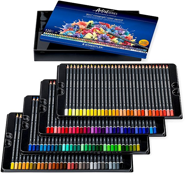 Coloured Pencils STAEDTLER Mars Lumograph watercolour 120 colours ...