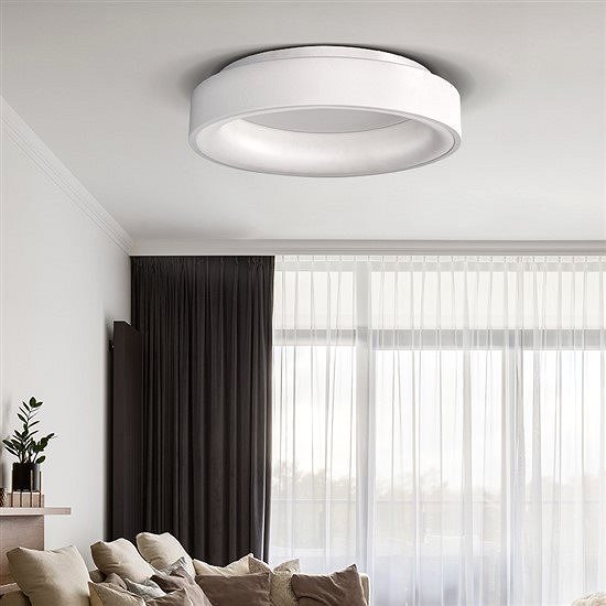 Ceiling Light Solight LED Round Ceiling Light Treviso, 48W, 2880lm, Dimmable, Remote Control, White Lifestyle