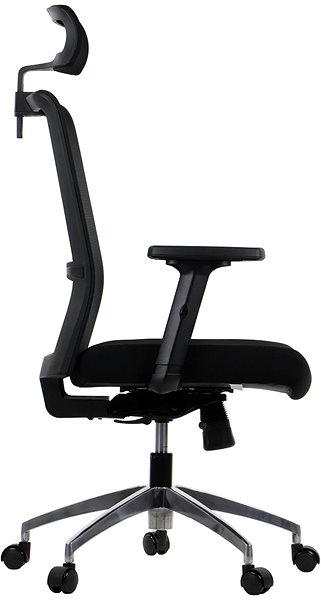Office Chair Swivel chair with extended seat RIVERTON M/H/AL, various colours, black/black ...