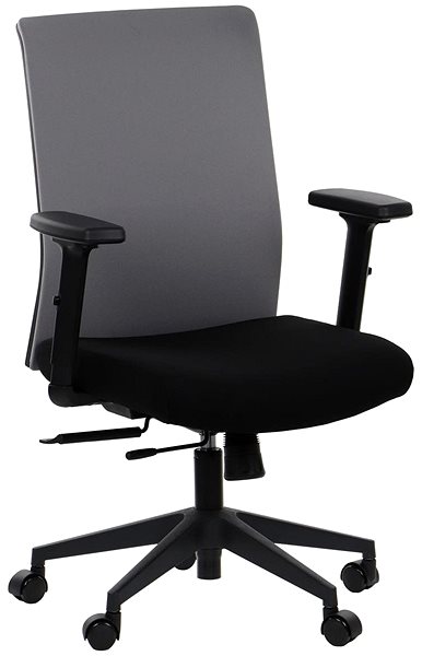 Office Chair Swivel chair with extended seat RIVERTON F/L, various colours, black/grey ...