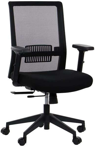 Office Chair Swivel chair with extended seat RIVERTON M/L, various colours, black-black ...