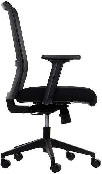 Office Chair Swivel chair with extended seat RIVERTON M/L, various colours, black-black ...