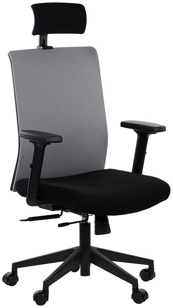 Office Chair Swivel chair with extended seat RIVERTON F/H, various colours, black/grey ...