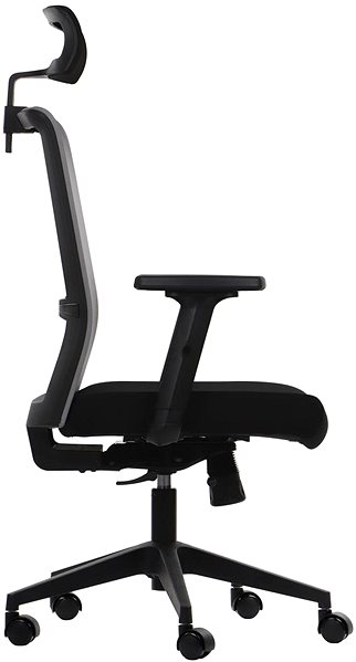 Office Chair Swivel chair with extended seat RIVERTON F/H, various colours, black/grey ...