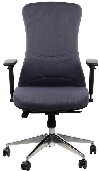 Kancelárska stolička Otočná stolička s predĺženým sedákom KENTON/ALU/GREY ...