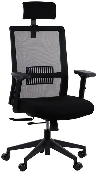 Office Chair Swivel chair with extended seat RIVERTON M/H, various colours, black-black ...