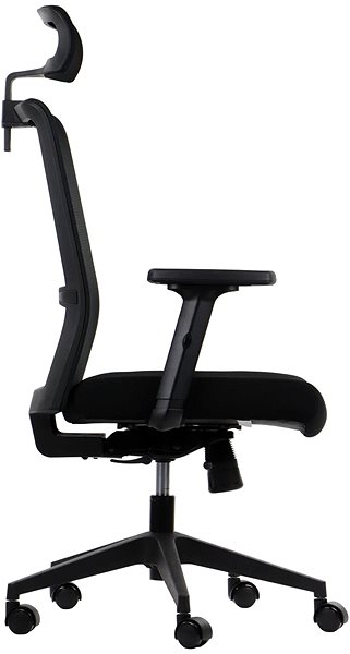Office Chair Swivel chair with extended seat RIVERTON M/H, various colours, black-black ...