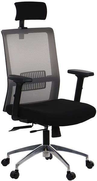 Office Chair Swivel chair with extended seat RIVERTON M/H/AL, various colours, black/grey ...