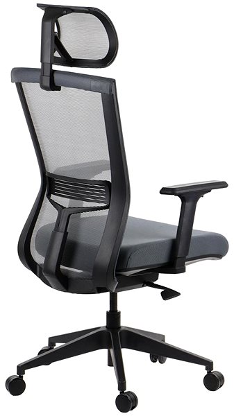 Office Chair Swivel chair with pull-out seat HOPE Grey with self-locking mechanism ...
