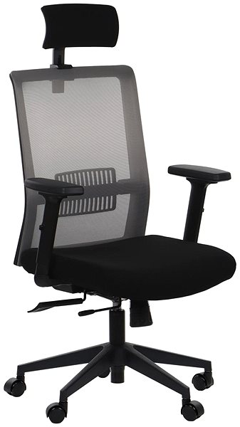 Office Chair Swivel chair with extended seat RIVERTON M/H, various colours, black/grey ...