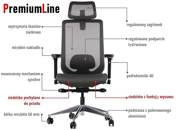 Kancelářská židle STEMA PREMIUM DITTER šedá ...