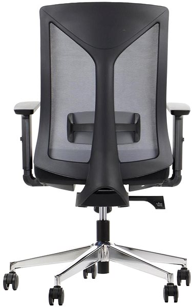 Office Chair Swivel chair PREMIUM HAGER black-grey chrome base ...