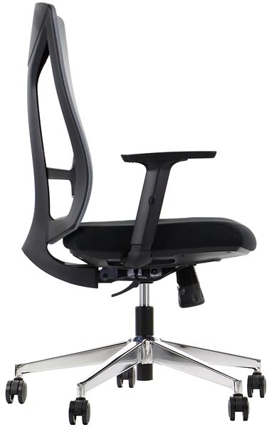Office Chair Swivel chair PREMIUM HAGER black-grey chrome base ...