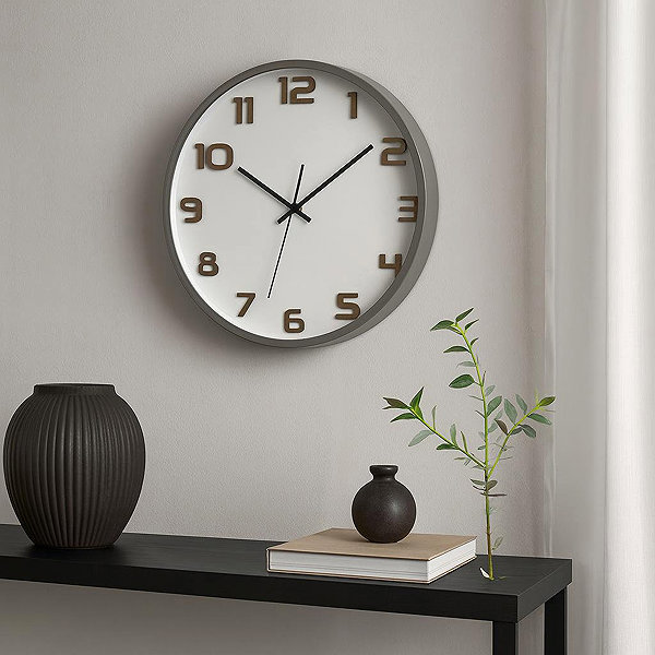 Wall Clock Segnale Wall Clock Tid, diameter 35 cm grey ...