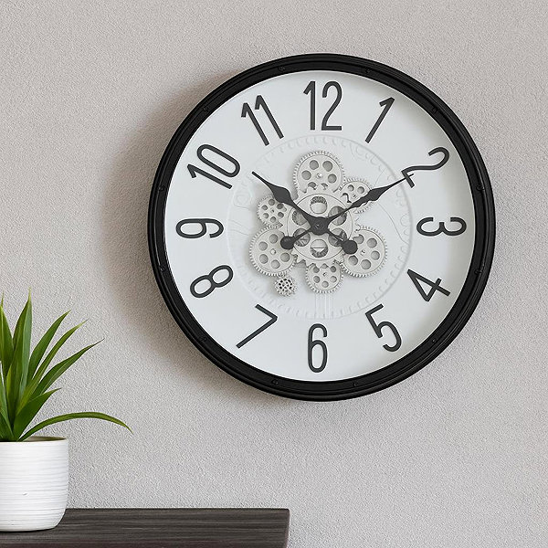 Wall Clock Segnale Wall clock with vintage gears, diameter 50,5 cm ...