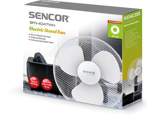 Ventilátor SENCOR SFN 4047WH Álló ventilátor Csomagolás/doboz