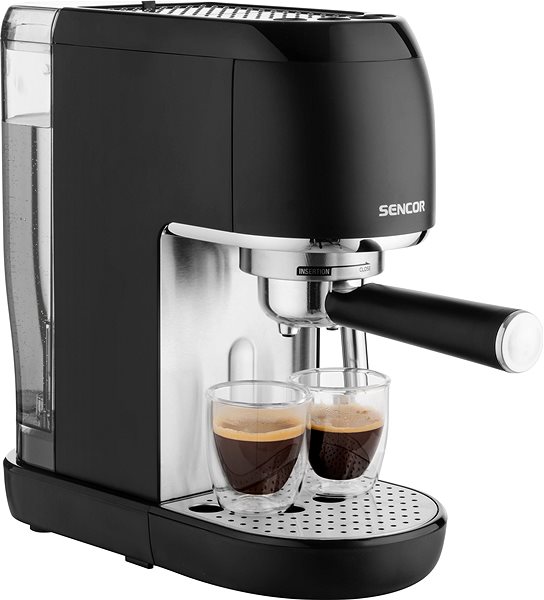 Pákový kávovar SENCOR SES 4700BK Espresso Bočný pohľad