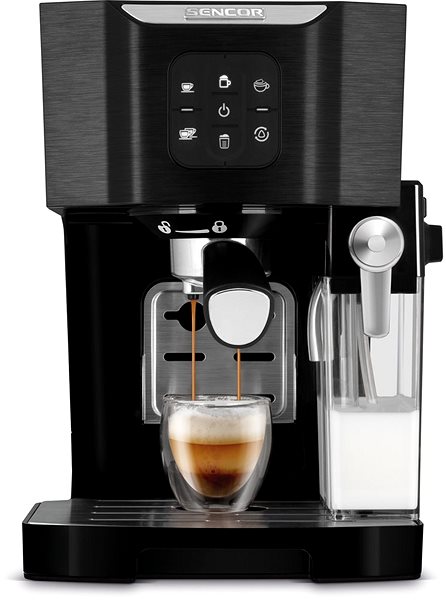 Lever Coffee Machine SENCOR SES 4040BK Screen