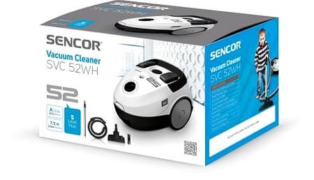 Bagged Vacuum Cleaner SENCOR SVC 52WH-EUE3 Packaging/box