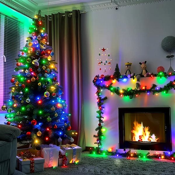 Svetelná reťaz Senzanakupy Vnútorná vianočná reťaz 2 m 20 LED na batérie, farebná ...